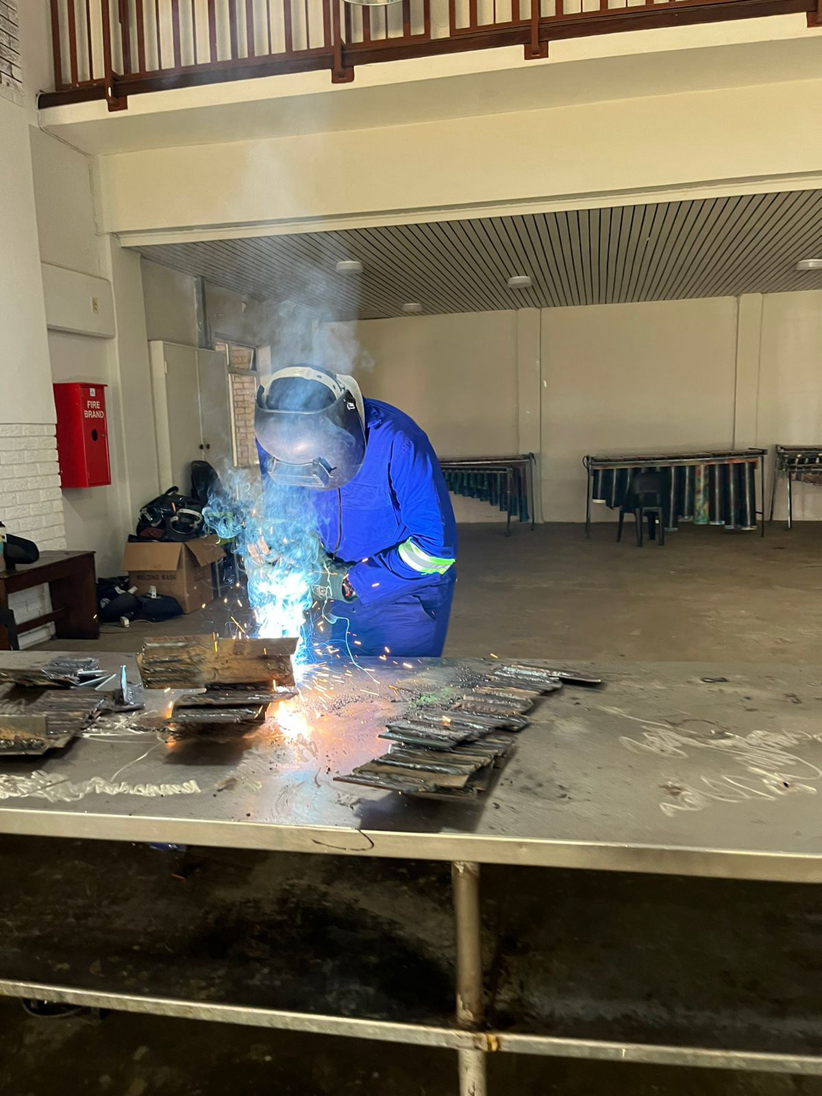 Along with hands-on training in Outreach Foundation's welding classes, students also learn the theory behind it all.